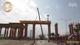 Monumental Gate 2 of Blue World City in completion stage || Brick Royals Marketing