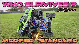 AMAZING TRAXXAS       MODIFIED XMAXX VS STOCK XMAXX ?