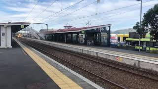 DFB 7267 with log train 649 pass through petone