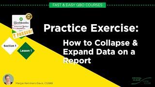 How to Collapse and Expand Data - QBO Advanced Section 1 Lesson 1 (FY22)