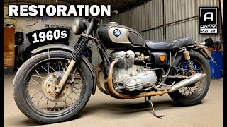 Restoration of an old motorcycle from the 1960s.