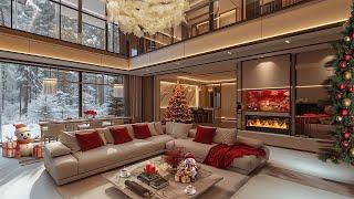 Christmas Jazz Vibes ️ Cozy Living Room Luxury Ambience with Relaxing Jazz - Elegant Jazz Music