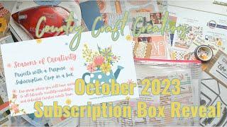 Country Craft Creations Seasons of Creativity October 2023 Subscription Box REVEAL