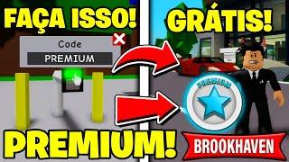 *SAIU!* COMO GANHAR PREMIUM DE GRAÇA APENAS FAZENDO ISSO NO BROOKHAVEN RP - ROBLOX