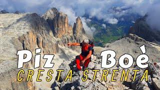 Piz Boè m.3152, Cresta Strenta m.3125 e Eiseespitze m.3009 | Rifugio Frank Kostner al Vallon