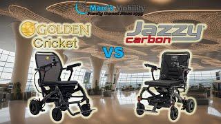 Jazzy Carbon and Golden Cricket Comparison - What's the Difference? Lightweight Folding Powerchair