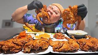 Whole fried chicken Mukbang Eatingshow