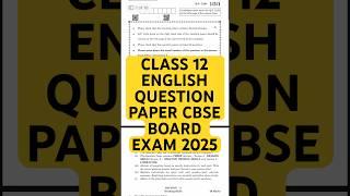 Class 12 English question paper cbse board exam 2025 Class 12 English paper#class12english #leak