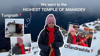 first 2024 snowfall at tungnath chopta ️️️ with my girl's #chandrashilatrekking #traking #travel