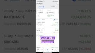 215000++  Profit on Live Portfolio 1 | Next 1 Cr Portfolio | #live #shorts #zerodha #ytshorts