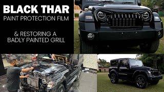 BLACK THAR with Piano black Grill | PPF | Painting | Car Squad India