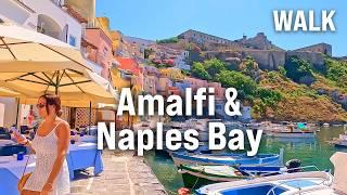 AMALFI Coast & Bay of NAPLES Walking Tour | Immersive Video with Captions [4K/60fps]