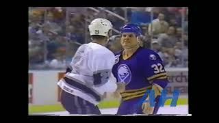 NHL Feb. 9, 1992 Rob Ray,BUF v Jay Miller,LA Buffalo Sabres Los Angeles Kings