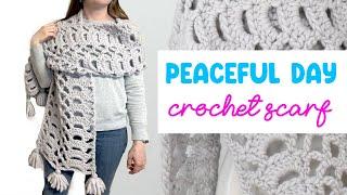 Quick And Easy Crochet Scarf ! (How To Crochet the Peaceful Day Scarf)