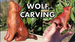 Beginners Wolf Wood Carving with a Dremel Rotary Tool - Tutorial