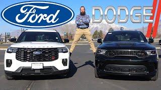 Is A V8 Always Better? (2025 Dodge Durango R/T vs 2025 Ford Explorer ST)