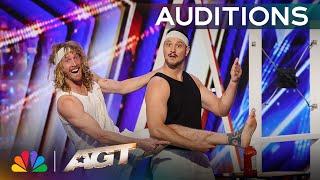 Marty & Michael Take Their PAINFUL Audition To The EXTREME! | Auditions | AGT 2025