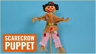 Scarecrow puppet craft for kids. How to make scarecrow with polymer clay