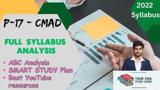 [2022 Syllabus] CMA Final Cost and Management Audit Paper 17 - ABC analysis. Score 60+ easily !