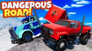 We Drove the New Truck on a Snowy Dangerous Mountain in BeamNG Drive!