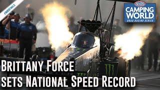 Brittany Force sets Top Fuel national speed record