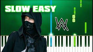 Alan Walker - Faded (Slow Easy Piano Tutorial) (Anyone Can Play)