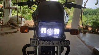 LED Projector light Headlight Installing in Splendor | Police light