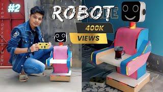 How To make a HOMEMADE ROBOT at Home using Cardboard Very easy science project remote control Part 2