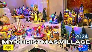 MY CHRISTMAS VILLAGE 2024 (4K). + OUTSIDE CHRISTMAS DISPLAY.