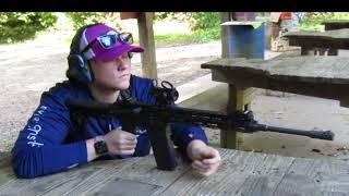 Girlfriend's First Shots with her AR-15 Rifle Build Lightweight Carbine