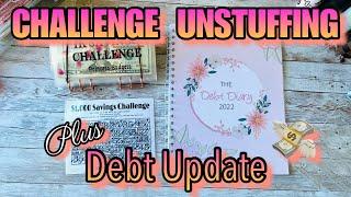 SAVINGS CHALLENGE UNSTUFFING + DEBT UPDATE | DAISYBUDGETS