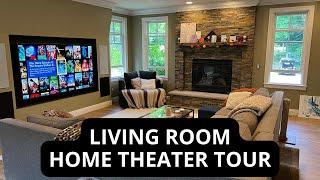 Home Theater Living Room Tour Mid-2022 | LG OLED Anthem Parasound Control4 Kaleidescape PC Apple