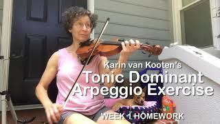 Miss Moonshine's Jazz Fiddle Assignment - Tonic-Dominant Arpeggios over Coquette (1-2-5-1) chords