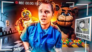 FIVE NIGHTS At Freddy's BOX FORT IRL! 3AM Fazbear Pizzeria Survival! (FNAF Movie)