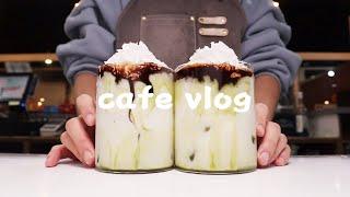 Eng) 말차 초코 라떼 | CAFE VLOG | ASMR | 카페 브이로그 | 카페 사장 | 카페 알바 | 음료제조영상 | Korea cafe | カフェブイログ