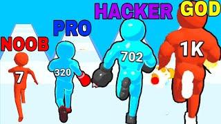 NOOB VS PRO VS HACKER VS GOD in Runner Up! |Version 3