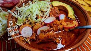  Como Hacer un Delicioso Pozole Rojo de Puerco | Salsita Pozolera Picosita | Riquisimo