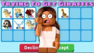 TRADING IN AdoptMe! Trying to get a GIRAFFE |roblox