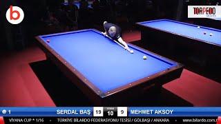 Mehmet AKSOY vs Serdal BAŞ 3 BANT BİLARDO VİYANA CUP 1/16 - 3 Cushion Billiards 2022