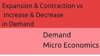 Explanation Expansion & Contraction ,Increase & Decrease in demand | Demand Micro Economics | CA CPT