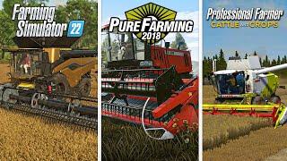 FS 22 VS Pure Farming 18 VS Cattle and Crops - Harvest | Gameplay comparison