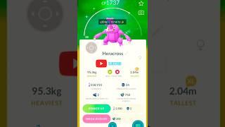 lets get shiny Male & Female  heracross #shortvideo #pokemongo #new #pokemon #trending