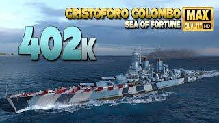 Battleship "Cristoforo Colombo" with huge +400000 damage - World of Warships