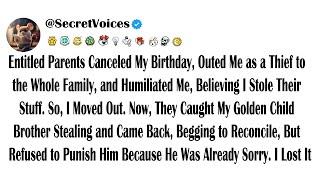 Entitled Parents Canceled My Birthday, Outed Me as a Thief to the Whole Family, and Humiliated Me...