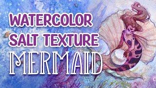 ‍️ Painting A Watercolor Mermaid With Salt - Mermay 2022