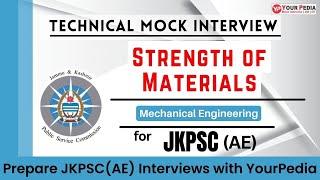 SOM Actual Interview Question asked in JKPSC(AE) interviews | ME | Prepare Interview with YourPedia