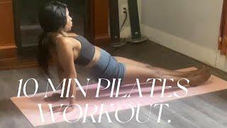 10 MIN PILATES HOME WORKOUT/80's Music/Trim that waistline.