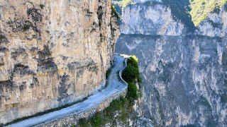 The breathtaking hanging road between cliffs - Tiantao Line【Curious China】