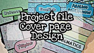 EASY PROJECT FILE COVER PAGE DESIGN | Pauline's Diary