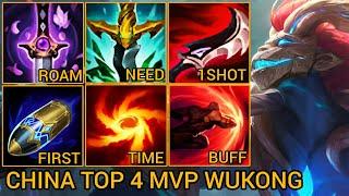 Country Top 4 Wukong 13/2/9 MVP - China Server Wild Rift High Elo Tier Builds & Runes